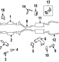 Foto de Tubo de Escape Original para Lincoln Town Car Marca FORD Nmero de Parte 4W1Z5246BA