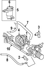 Foto de Manguera de Direccin Hidrulica Original para Lincoln Town Car Mercury Grand Marquis Mercury Marauder Ford Crown Victoria Marca FORD Nmero de Parte 5W1Z3691B