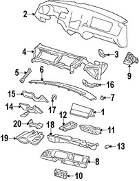 Foto de Cubierta de Panel de Instrumentos Original para Lincoln Town Car 2006 2007 2008 2009 2010 2011 Marca FORD Nmero de Parte 6W1Z5404338AB