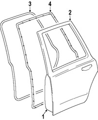 Foto de Panel externo de puerta Original para Lincoln Town Car Marca FORD Nmero de Parte 3W1Z5424700AA