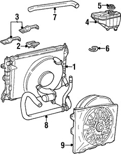 Foto de Manguera de Rebose Refrigerante de Motor Original para Ford Crown Victoria Lincoln Town Car Mercury Grand Marquis Mercury Marauder Marca FORD Nmero de Parte F8AZ8075BB