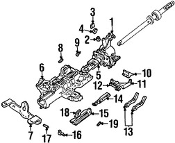 Foto de Cardn de Eje de Columna Direccin Original para Ford Mercury Lincoln Marca FORD Nmero de Parte F7DZ3N725AA