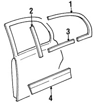 Foto de Moldura de Puerta Original para Lincoln Town Car Marca FORD Nmero de Parte 6W1Z5425556BPTM