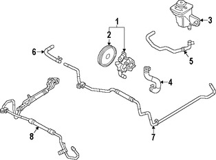 Foto de Polea de Bomba de Direccin Original para Ford Freestyle Ford Taurus Mercury Sable Lincoln LS Marca FORD Nmero de Parte 5F9Z3A733AA