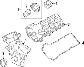 Foto de Cubierta de Correa del Tiempo Original para Ford Lincoln  Mercury Marca FORD Nmero de Parte 7T4Z6019C