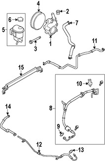 Foto de Manguera Direccion Hidraulica Original para Ford Taurus X Ford Taurus Ford  Mercury Sable Lincoln MKS Marca FORD Nmero de Parte 8G1Z3A713C