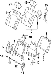 Foto de Panel posterior de Asiento Original para Lincoln MKS 2013 2014 2015 2016 Marca FORD Nmero de Parte DA5Z54644K64AA