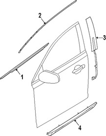 Foto de Moldura de Puerta Original para Lincoln MKS 2013 2014 2015 2016 Marca FORD N�mero de Parte 8A5Z5420878AA