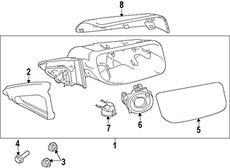 Foto de Cubierta de Espejo Retrovisor Externo Original para Lincoln MKS Marca FORD Nmero de Parte 8A5Z17D742AAPTM