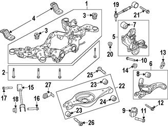 Foto de Tornillo de Brazo de Control de Suspension Original para Lincoln Ford Marca FORD N�mero de Parte W715493S439