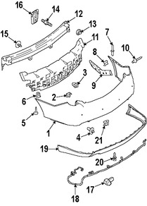 Foto de Tuerca de riel de soporte de cubierta de parachoqu Original para Ford Mercury Lincoln Marca FORD Nmero de Parte W704277S439