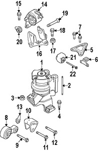 Foto de Montura de Transmisin Automtica Original para Lincoln MKZ Mercury Milan Ford Fusion Marca FORD Nmero de Parte 8H6Z6038A