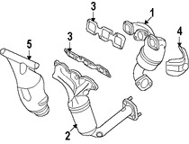 Foto de Mltiple de Escape con Convertidor Cataltico Original para Mercury Milan 2006 Lincoln Zephyr 2006 Ford Fusion 2006 Marca FORD Nmero de Parte 6E5Z5G232AA