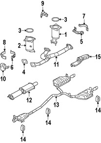 Foto de Tubo de Escape Original para Lincoln MKZ Ford Fusion Marca FORD Nmero de Parte 7H6Z5G274A