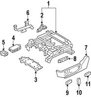 Foto de Interruptor Asiento Elctrico Original para Mercury Ford Lincoln Marca FORD Nmero de Parte 9L3Z14A701FB