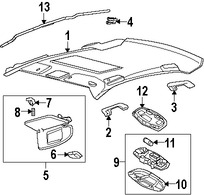 Foto de Luz de techo Original para Ford Mercury  Lincoln Marca FORD Nmero de Parte YF1Z13776AA