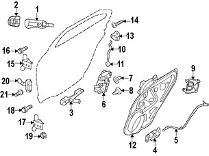 Foto de Clip del Botn de Puerta Original para Ford  Mercury Lincoln Marca FORD Nmero de Parte D2VY65219A38B