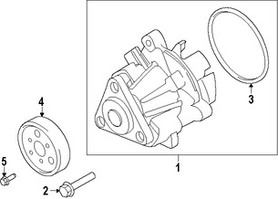 Foto de Polea de la bomba de agua del motor Original para Mercury Ford  Lincoln Marca FORD Nmero de Parte HJ5Z8509A