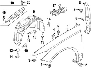 Foto de Tuerca de cubierta de parachoques Original para Ford  Lincoln Marca FORD Nmero de Parte W711274S439