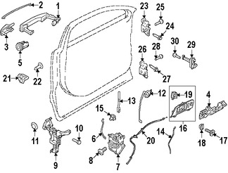 Foto de Refuerzo de Manija Exterior de la Puerta Original para Ford  Ford Taurus   Lincoln Punto Lincoln MKS Marca FORD N�mero de Parte CE9Z5426684B