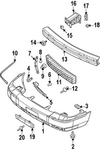 Foto de Perno de la barra de impacto del parachoque Original para Ford Crown Victoria Ford F-150 Mercury Grand Marquis Marca FORD Nmero de Parte W503932S439