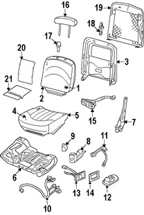 Foto de Interruptor Asiento Elctrico Original para Mercury Grand Marquis Mercury Marauder Ford Crown Victoria Lincoln Town Car Marca FORD Nmero de Parte 7W1Z14A701CA