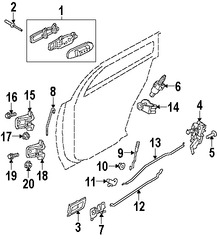 Foto de Clip del Botn de Puerta Original para Mercury Grand Marquis Mercury Marauder Ford Crown Victoria Marca FORD Nmero de Parte F2AZ5426446A