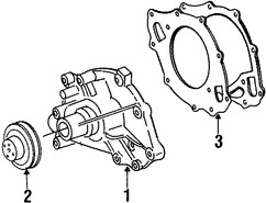 Foto de Polea de la bomba de agua del motor Original para Mercury Cougar 1991 1992 1993 Ford Thunderbird 1991 1992 1993 Marca FORD Nmero de Parte F1SZ8509A