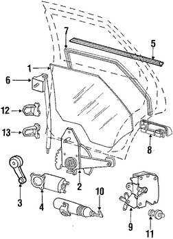 Foto de Motor de Vidrio Elctrico Original para Ford Mercury Marca FORD Remanufacturado Nmero de Parte E5TZ10233V95ARM