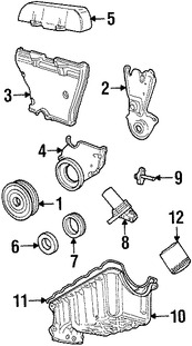 Foto de Cubierta de Correa del Tiempo Original para Ford Contour Mercury Mystique Mercury Cougar Marca FORD Nmero de Parte F7RZ6030AA