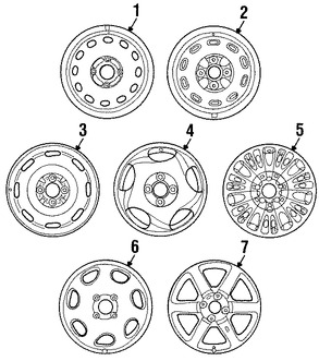 Foto de Ruedas Original para Ford Contour Mercury Mystique Marca FORD Nmero de Parte F5RZ1007H