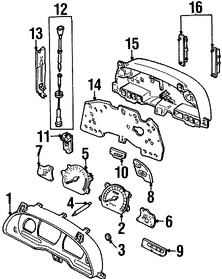 Foto de Panel de Instrumentos Original para Ford Contour Mercury Mystique Marca FORD Nmero de Parte F5RZ10890E