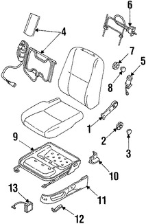 Foto de Interruptor Asiento Elctrico Original para Ford Contour Mercury Mystique Marca FORD Nmero de Parte F5RZ14A701A