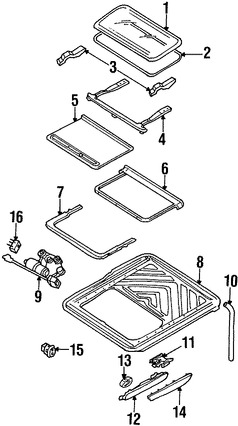 Foto de Interruptor del Techo Corredizo Original para Ford Contour Mercury Mystique Marca FORD Nmero de Parte E7RY15A699A