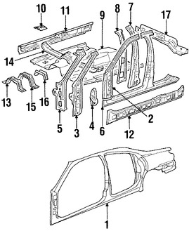 Foto de Estribo Original para Ford Contour Mercury Mystique Marca FORD Nmero de Parte F5RZ5410110A