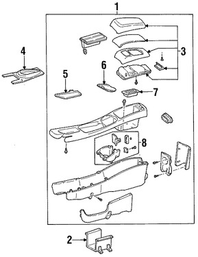 Foto de Consola de Apoyabrazos Original para Mercury Sable Ford Taurus Marca FORD Nmero de Parte YF1Z5406024AAB