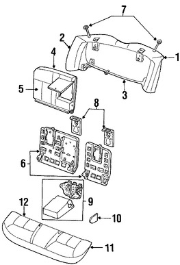 Foto de Apoyabrazos del Asiento Original para Mercury Sable 2000 2001 2002 Ford Taurus 2000 2001 Marca FORD Remanufacturado Nmero de Parte YF1Z5467112BAB