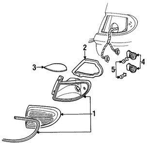 Foto de Conjunto de luz trasera Original para Ford Taurus Mercury Sable Marca FORD Nmero de Parte YF1Z13405AB