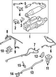 Foto de Manguera de retroalimentacin de presin EGR Original para Ford Freestyle Ford Five Hundred Mercury Montego Marca FORD Nmero de Parte 5F9Z9D477AA