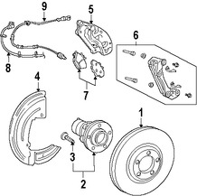 Foto de Cubierta de Polvo de Frenos Original para Ford Five Hundred Ford Freestyle Ford Taurus X Ford Taurus Mercury Montego Mercury Sable Marca FORD Nmero de Parte 5F9Z2K004AA