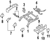 Foto de Panel lateral de Asiento Original para Mercury Montego Mercury Sable Ford Taurus Ford Taurus X Marca FORD Nmero de Parte 5F9Z7462186BAC