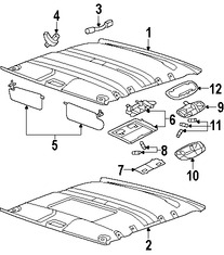 Foto de Lente de luz del domo Original para Ford Five Hundred Ford Freestyle Mercury Montego Marca FORD Nmero de Parte 4F9Z13783BA