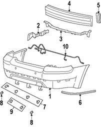 Foto de Soporte de cubierta de parachoques Original para Ford Five Hundred Ford Taurus Mercury Montego Mercury Sable Marca FORD Nmero de Parte 5G1Z17D948AA