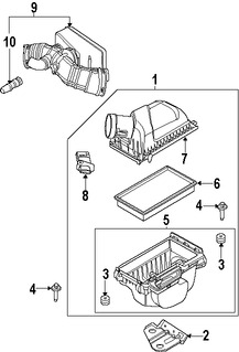 Foto de Manguera de Admisin de Aire del motor Original para Mercury Sable 2008 2009 Ford Taurus X 2008 2009 Ford Taurus 2008 2009 Marca FORD Nmero de Parte 9G1Z9B659B