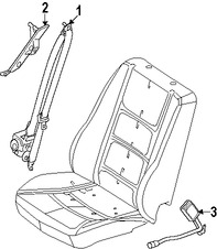 Foto de Receptaculo del Cinturon de Seguridad Original para Ford Taurus X 2008 2009 Ford Taurus 2008 2009 Mercury Sable 2008 2009 Marca FORD Nmero de Parte 8G1Z5461203AC