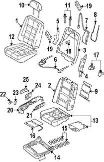 Foto de Reposacabezas Original para Mercury Sable 2008 2009 Ford Taurus X 2008 2009 Ford Taurus 2008 2009 Marca FORD Nmero de Parte 8A4Z74611A08BF