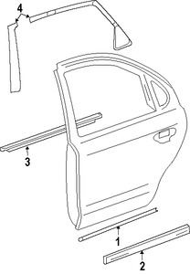 Foto de Moldura de Puerta Original para Ford Five Hundred 2007 Ford Taurus 2008 2009 Mercury Sable 2008 2009 Marca FORD Nmero de Parte 7G1Z5425557APTM