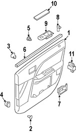 Foto de Protector contra Intemperie Cristal de Puerta Original para Ford Five Hundred Ford Taurus Mercury Sable Mercury Montego Marca FORD Nmero de Parte 5G1Z5425860AB