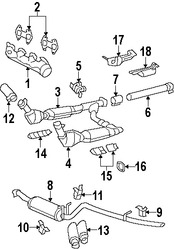 Foto de Tubo de Escape Intermedio Original para Ford F-150 2006 2007 2008 Lincoln Mark LT 2006 2007 2008 Marca FORD Nmero de Parte 6L3Z5A212J