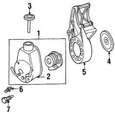 Foto de Polea de Bomba de Direccin Original para Ford E-350 Econoline Ford E-350 Econoline Club Wagon Ford F-250 Ford F-350 Marca FORD Nmero de Parte F5TZ3A733A